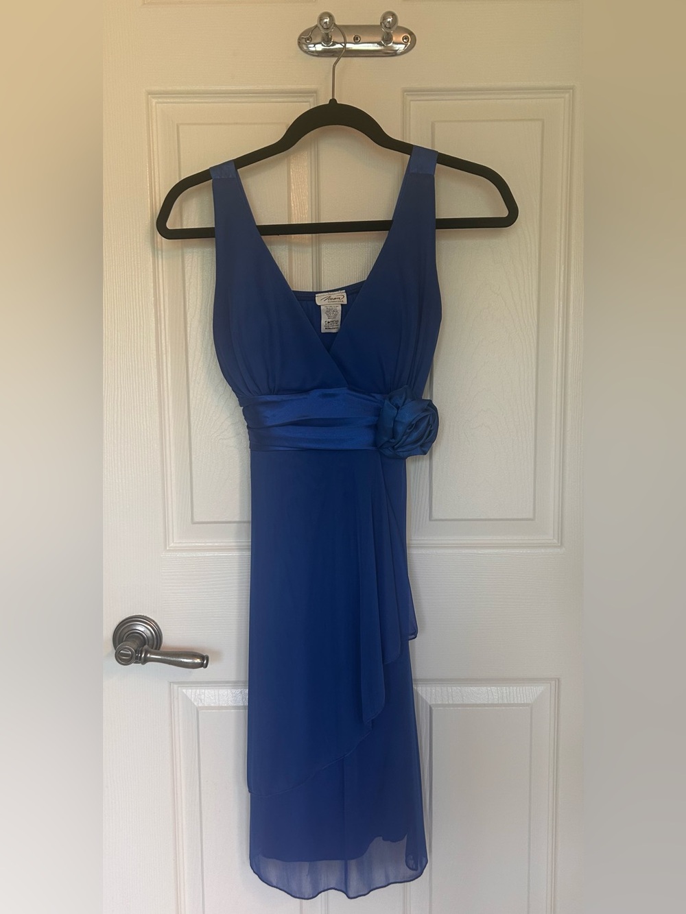 Neon by Bulux USA Royal Blue Chiffon Cocktail Dress